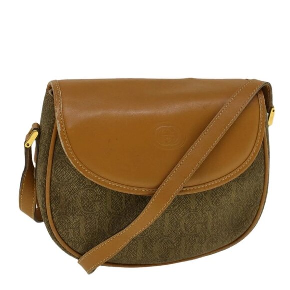 GUCCI Shoulder Bag Coated Canvas Brown 007 58 0074 Auth am5132 - Picture 1 of 14